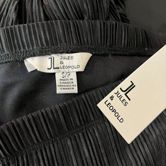 JULES & LEOPOLD Women's Black Crinkle Skirt - Size Small - NWT - Picture 5 of 5